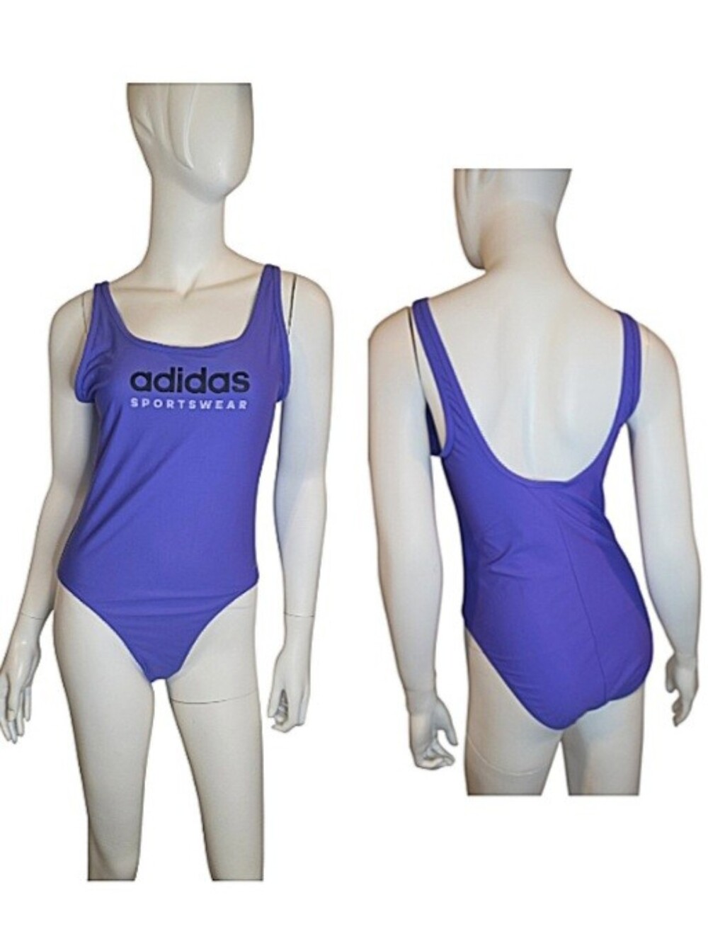 Adidas Sportswear U-Back One-Piece Swimsuit Purple Size 12 (Large)